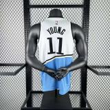 Season 2025 Atlanta Hawks White No. 11  YOUNG NBA Jersey