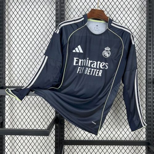 Real Madrid 2025/26  Away long sleeve  Soccer jersey