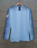 Manchester City 2018/19  home retro Long Sleeve  Jersey S-2XL