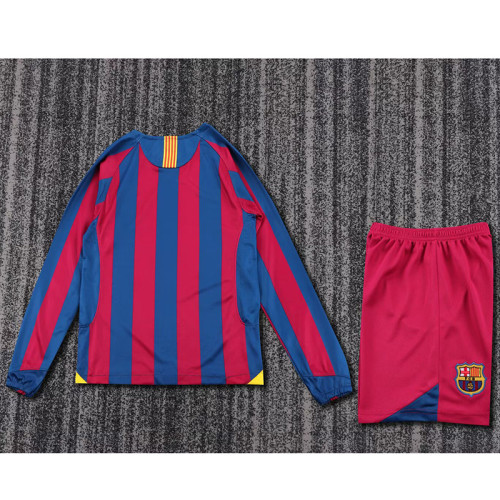 2005/06 B-arcelona Home League Edition Long sleeve  Kids Kit