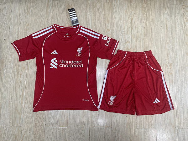 Liverpool 2025/26 home kids size 16-28