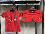 PSG Paris 2025/26 red training kids kit
