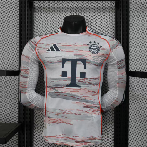 Bayern Munich 2025/26  Away Long Sleeve Jersey Player Version