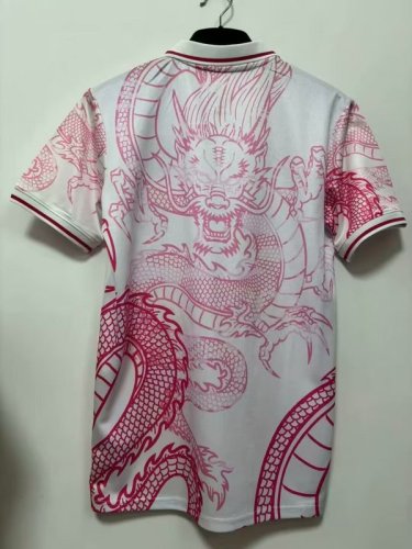 Real Madrid 2025/26 pink and whtie dragon Jersey