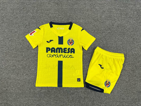 Villarreal  FC 2025/26 home  kids kit