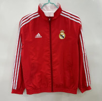 2025-26 Real Madrid red and white Reversible windbreaker