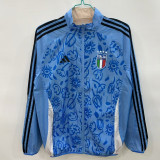 2025-26 Italy Blue and beige Reversible windbreaker
