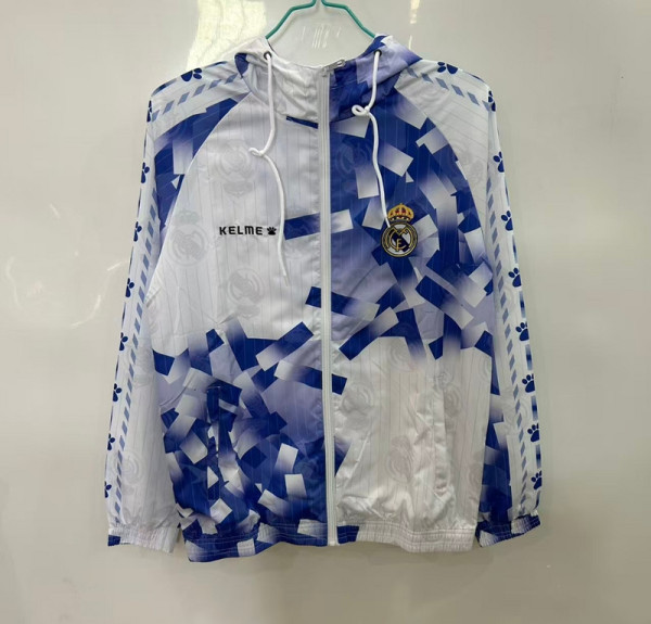 1996/97 Real Madrid white retro classic Windbreaker   windbreaker
