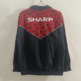 1991 Manchester United black red classic retro Windbreaker