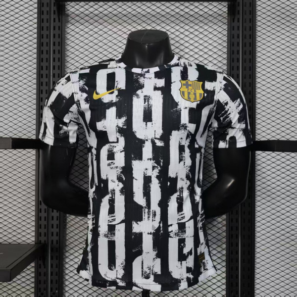 Barcelona 2025/26 Black and White Special Player version Jersey