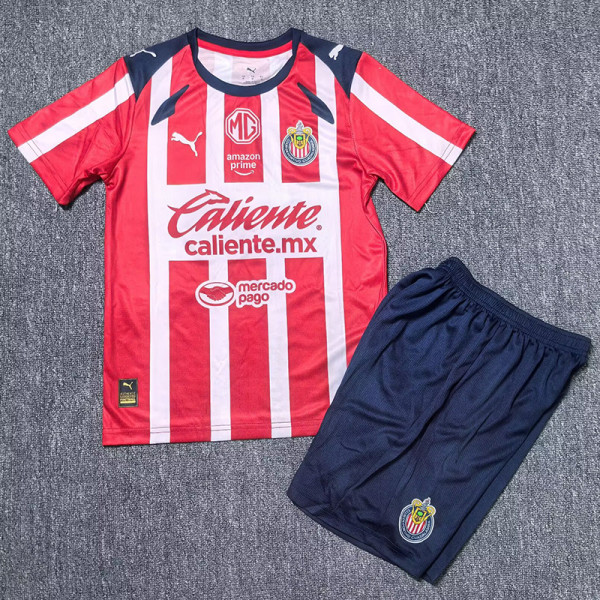Chivas Guadalajara CD  2025/26 Home Kids Kit