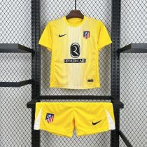 Atlético de Madrid 2025/26 Yellow  goalkeeper Kids Kit