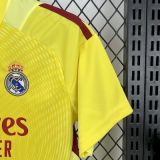 Real Madrid 2025/26 Yellow  goalkeeper Kids Kit