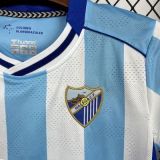 Malaga 2025/26 home kids soccer jerseys