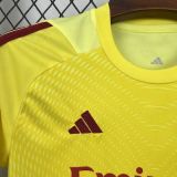 Real Madrid 2025/26 Yellow  goalkeeper Kids Kit