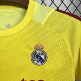 Real Madrid 2025/26 Yellow  goalkeeper Kids Kit