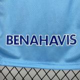 Malaga 2025/26 home kids soccer jerseys