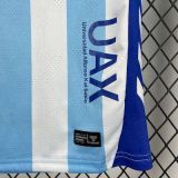 Malaga 2025/26 home kids soccer jerseys