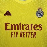 Real Madrid 2025/26 Yellow  goalkeeper Kids Kit