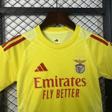Benfica 2025/26 Yellow Goalkeeper kids Soccer jersey