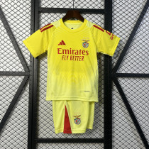 Benfica 2025/26 Yellow Goalkeeper kids Soccer jersey