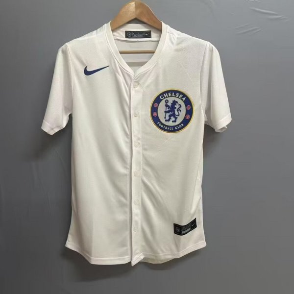 Chelsea 2025/26 White baseball  Jersey