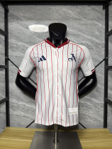 Arsenal  2025/26 White player version baseball  Jersey
