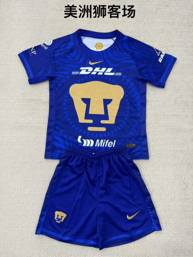 Pumas UNAM 2025/26 Away Kids Kit