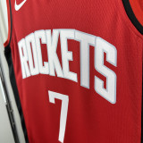 23rd season Rockets Red No. 7 Durant NBA Jersey