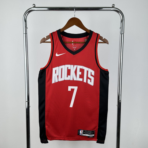 23rd season Rockets Red No. 7 Durant NBA Jersey