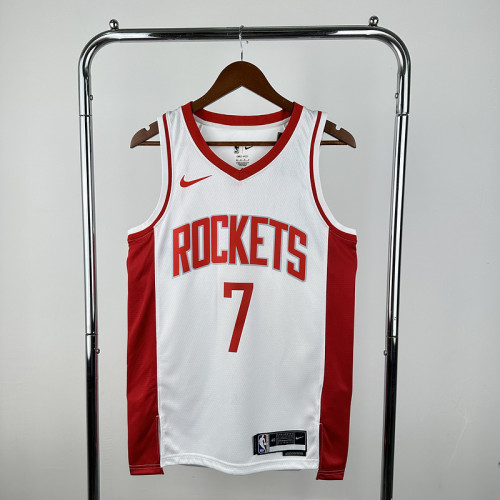 23rd season Rockets White No. 7 Durant NBA Jersey