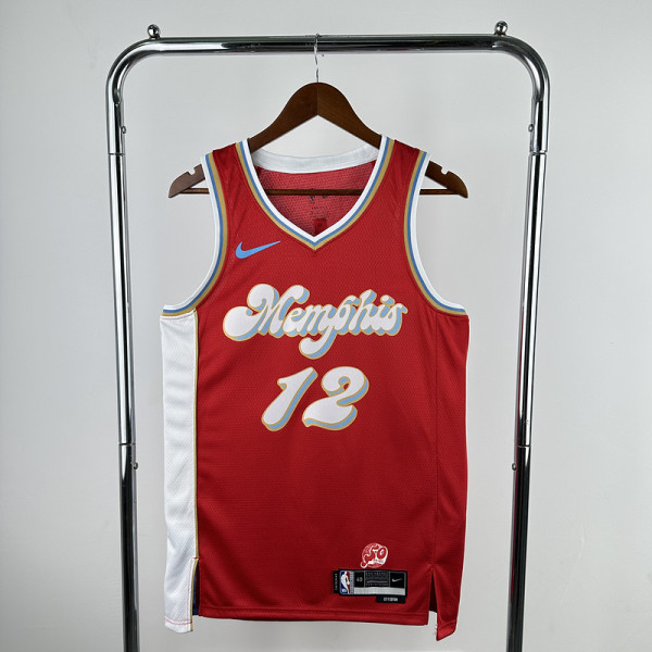 25th season Grizzlies City Edition No. 12 Morant NBA Jersey