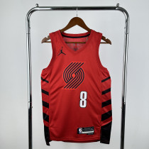 23rd season Trail Blazers Flyers No. 8 Avdija NBA Jersey
