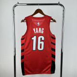 23rd season Trail Blazers Flyers No. 16 Yang Hansen NBA Jersey