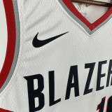 23rd season Trail Blazers White No. 16 Yang Hansen NBA Jersey