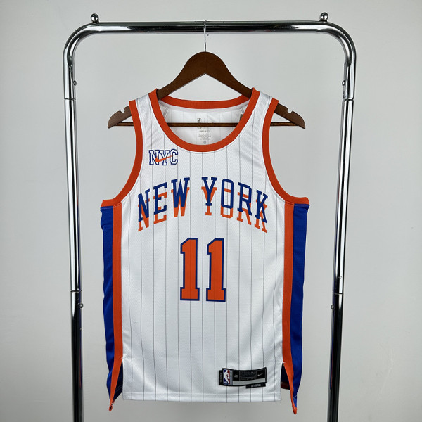 25th season Knicks City Edition No. 11 Brunson NBA Jersey