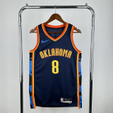 25th season Thunder City Edition No. 8 Williams NBA Jersey