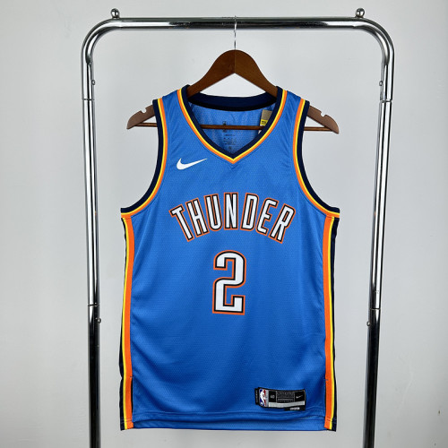 23rd season Thunder Blue No. 2 Alexander NBA Jersey