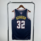 23rd season Nuggets navy blue No. 32 Gordon NBA Jersey
