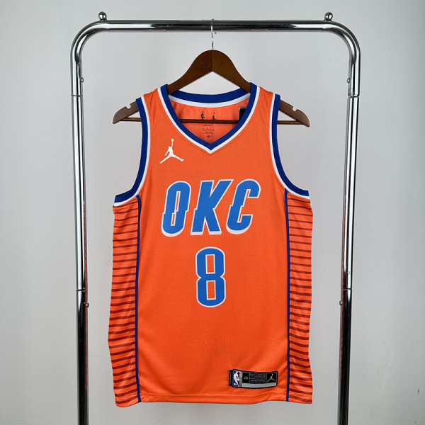 Thunder Flying Man No. 8 Williams NBA Jersey
