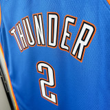 2023 season, Thunder, blue, number 2, Alexander NBA Jersey