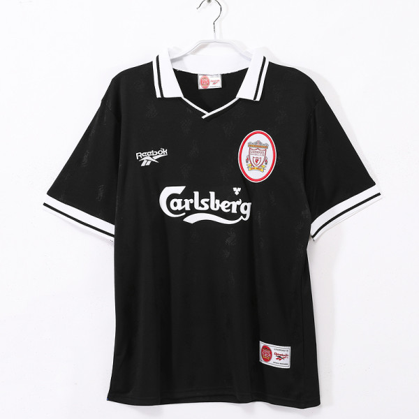 Liverpool Retro 1996/97 away black soccer jerseys