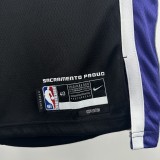 24th season Kings away black No. 11 Sabonis NBA Jersey