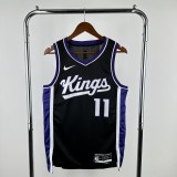 24th season Kings away black No. 11 Sabonis NBA Jersey