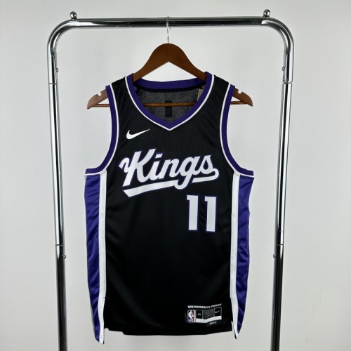 24th season Kings away black No. 11 Sabonis NBA Jersey