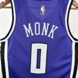 25th season Kings Retro No. 0 Monk NBA Jersey