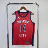 24th season Pelicans Flyers limited edition No. 14 Ingram NBA Jersey