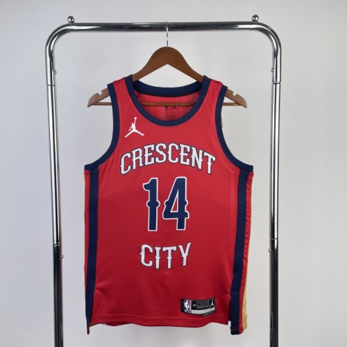 24th season Pelicans Flyers limited edition No. 14 Ingram NBA Jersey