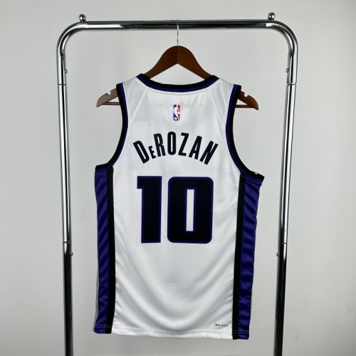 24th season Kings home white No. 10 DeRozan NBA Jersey