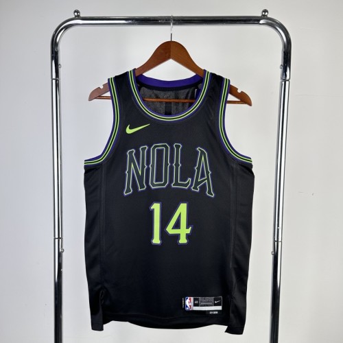 24th season Pelicans City Edition No. 14 Ingram NBA Jersey